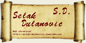Selak Dulanović vizit kartica